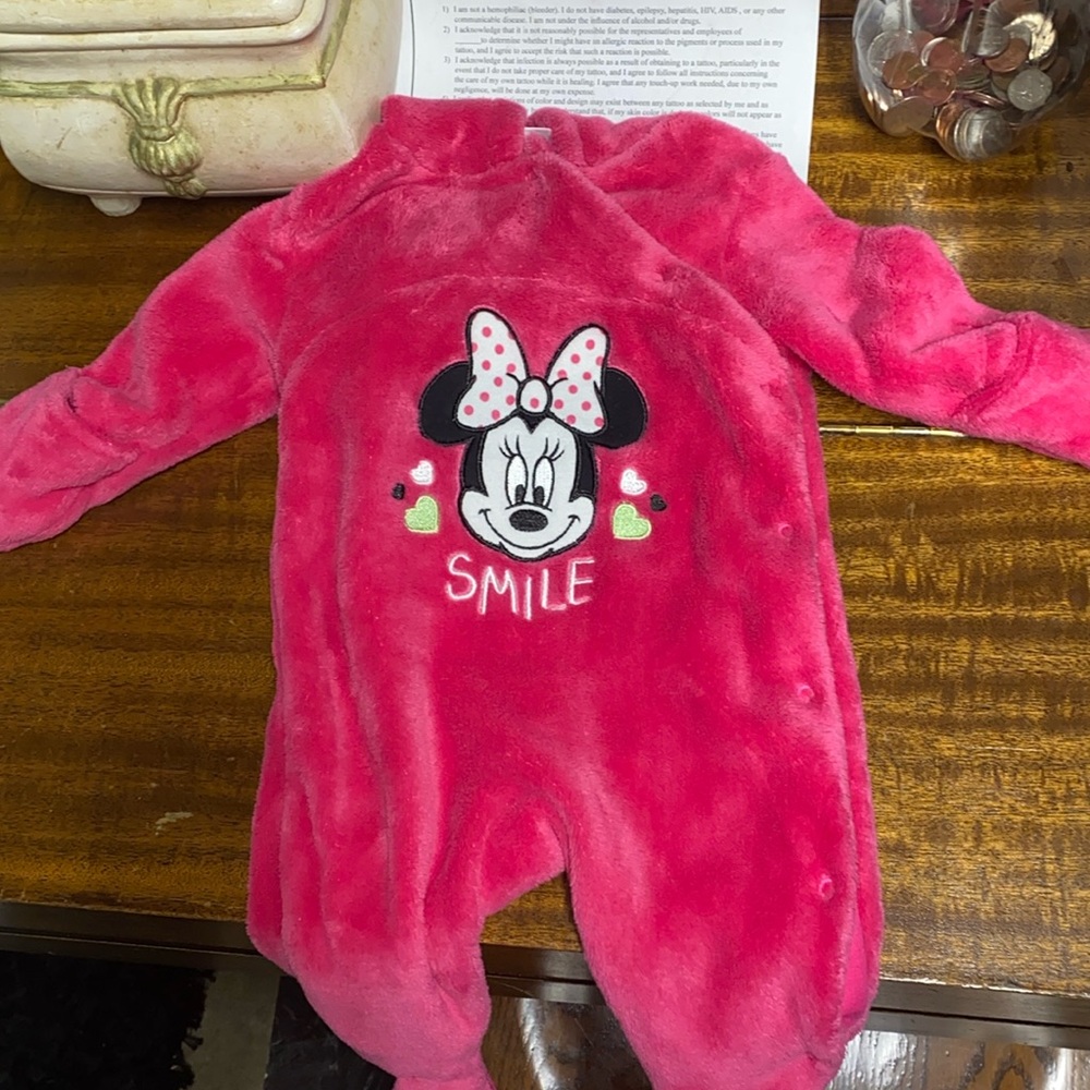 Minnie Mouse pink onesie